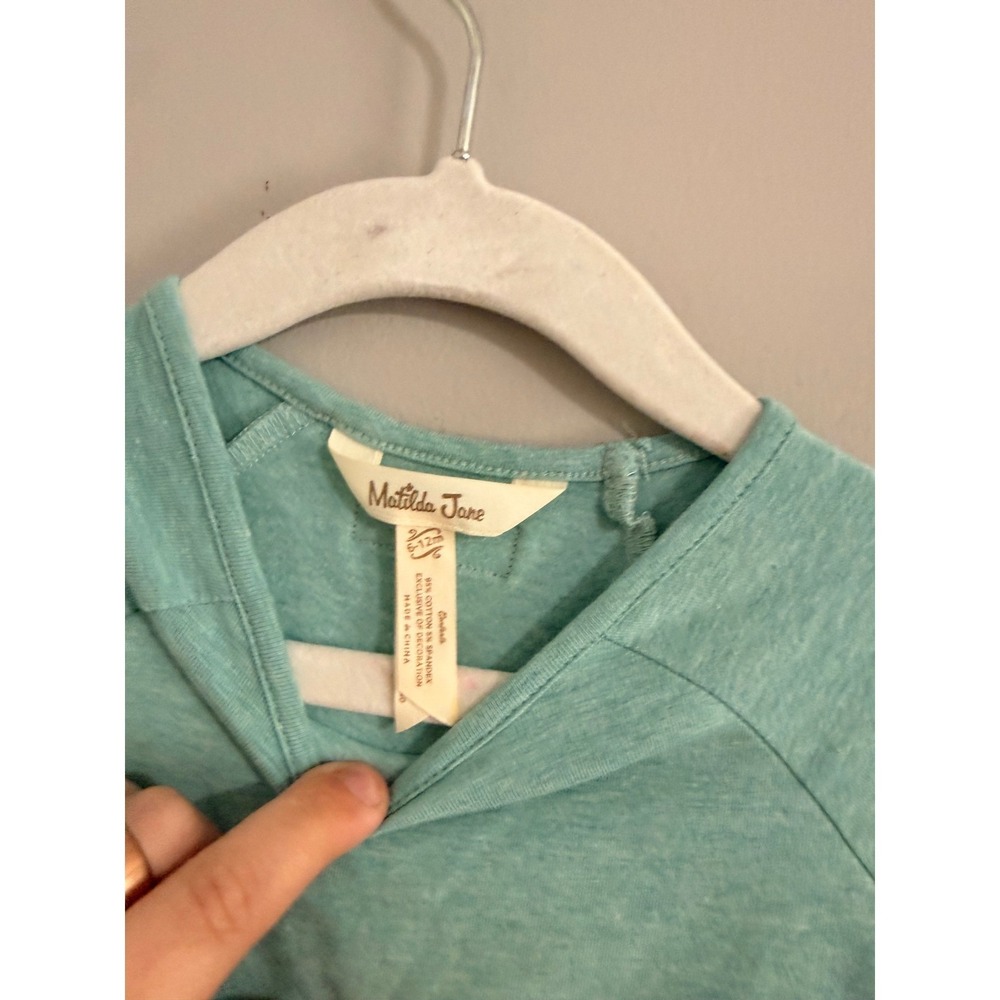 Matilda Jane Floral Romper Kids 6-12M Teal Red Ruffle Sleeve Long Sleeve - Picture 4 of 5